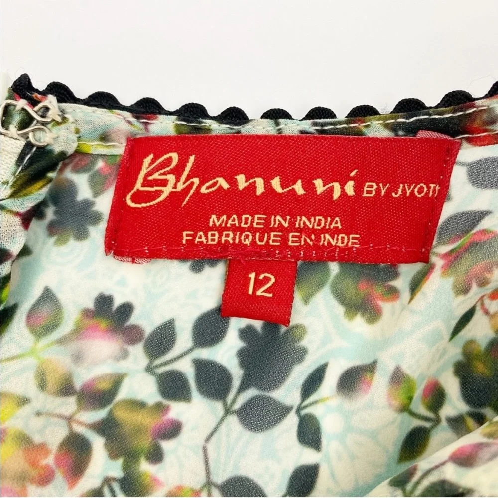 Anthropologie Bhanuni Green Bell Sleeve Sundress With Slip - Picture 7 of 8